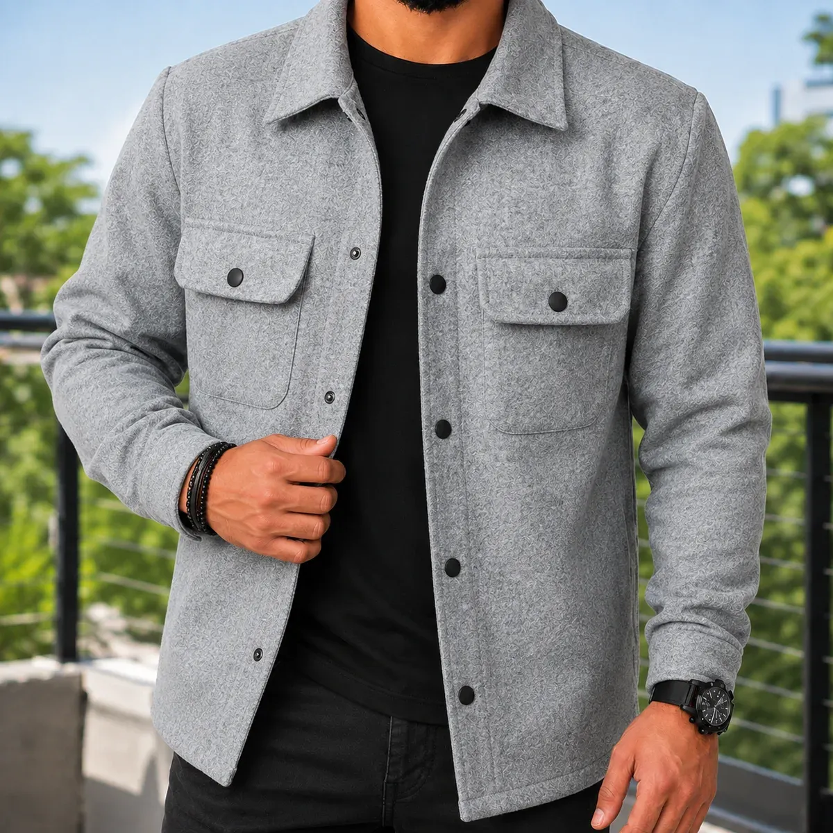 Maxim Utility Jacket in Gray