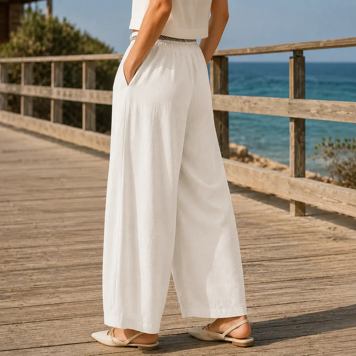 Ingrid Wide Leg Pants — detail