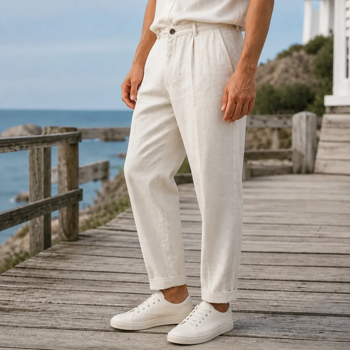 Holden Tapered Pants in White